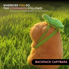 Fluffies™ Capybara with Turtle Backpack