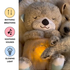 FUSKED Flufies Breathing Otter for Kids Sleep - with music and light