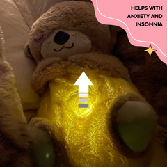 FUSKED Flufies Breathing Otter for Kids Sleep - with music and light