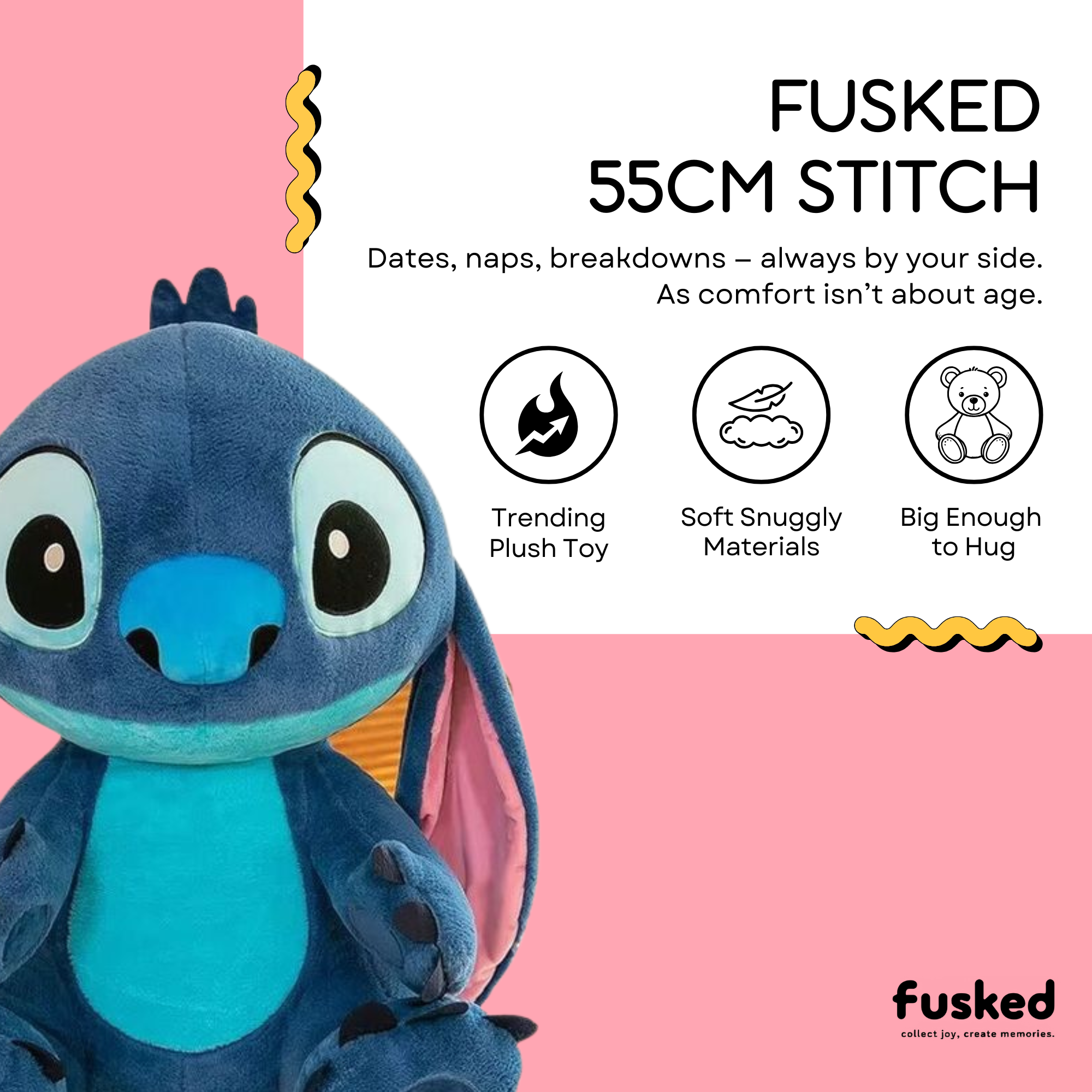 Fluffies Stitch Plush - 55cm