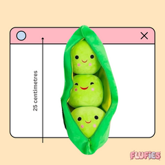Fusked Flufies Green Pea Soft Toy Plush