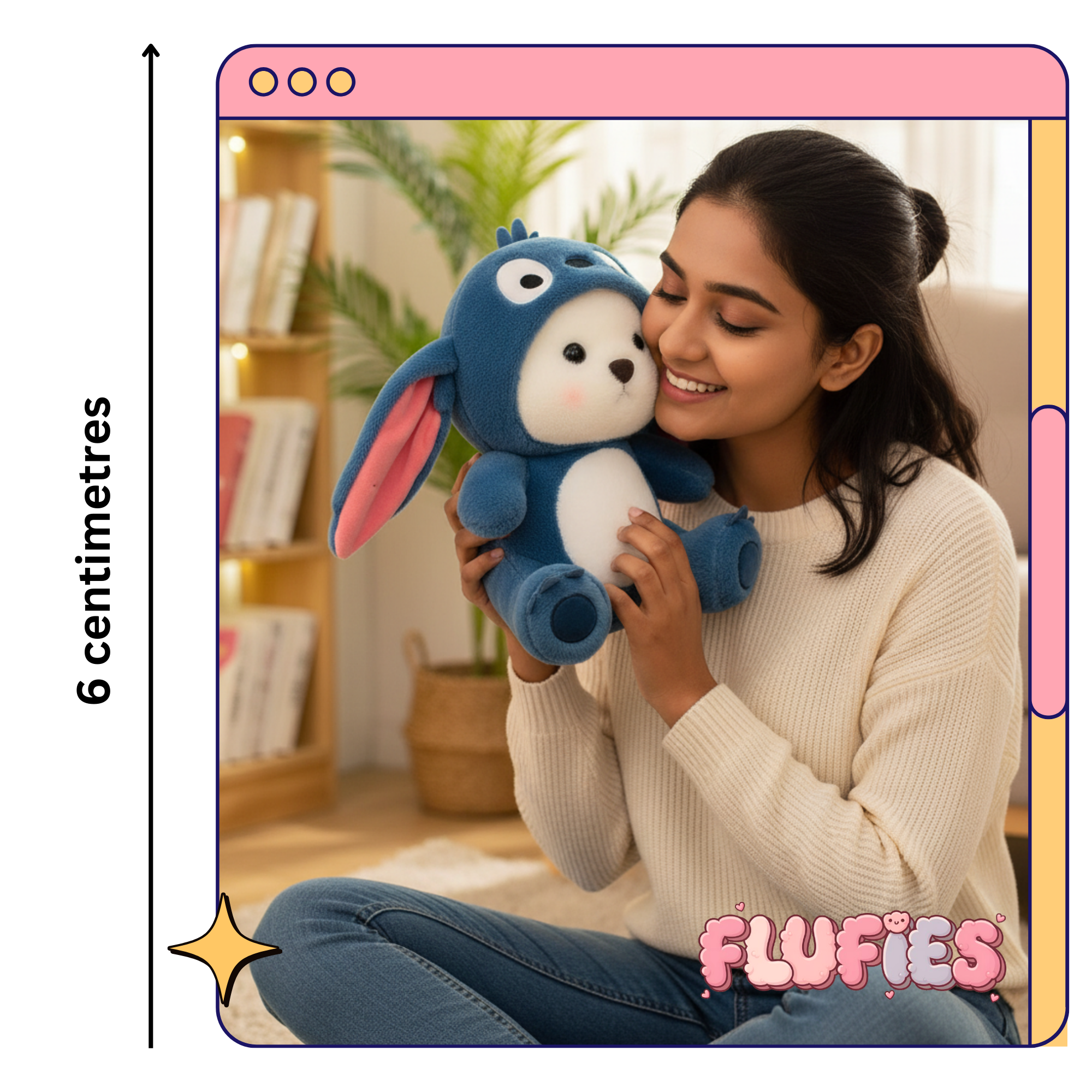 Fluffies Lina Bear in Stitch Hoodie