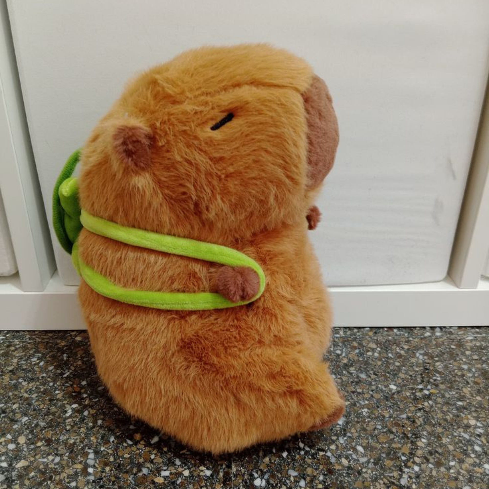 Fluffies™ Capybara with Turtle Backpack